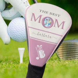 Die beste Mama Foto Stilvoll rosa Lavendel Letting Golf Headcover