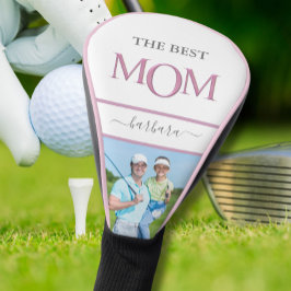 Die beste Mama Foto Stilvoll rosa Lavendel Letting Golf Headcover
