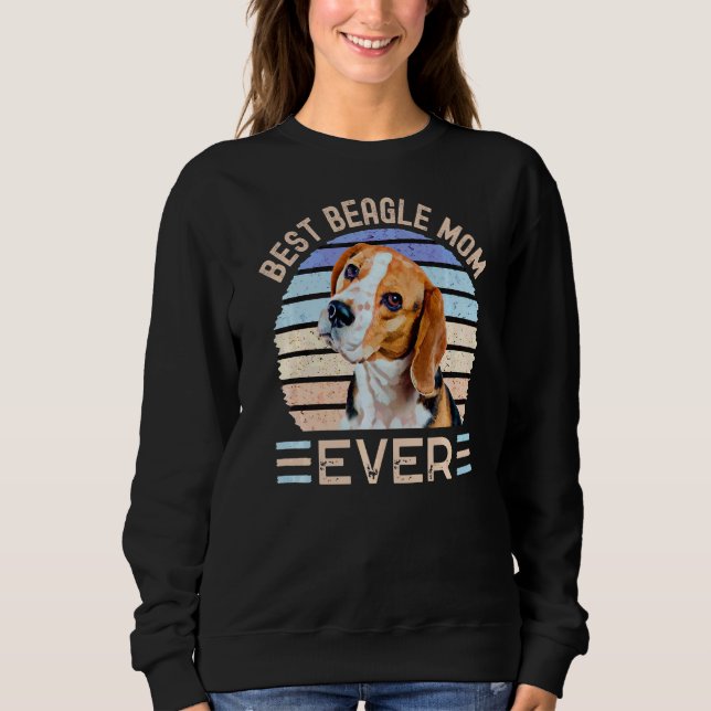 Die beste Mama für Beagle je Muttertag Sweatshirt (Vorderseite)