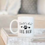 Die beste Mama für Hunde der Welt Tasse<br><div class="desc">Wir sind bei Ihnen: Wut zählt ganz als Kinder. Feiern Sie mit dieser niedlichen Tasse "Weltbeste Hundemutter" in knackiger,  moderner Typografie mit Herz und Pfotenschrift die Hundemutter in Ihrem Leben.</div>