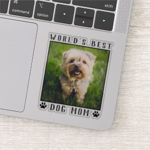 Die beste Mama für Hunde druckt Foto-Rahmen für Ha Aufkleber