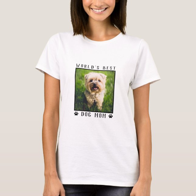 Die beste Mama für Hunde druckt Foto-Rahmen für Ha T-Shirt (Vorderseite)