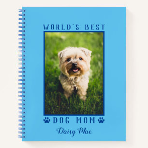 Die beste Mama für Hunde druckt Pet Foto Blue Notizbuch