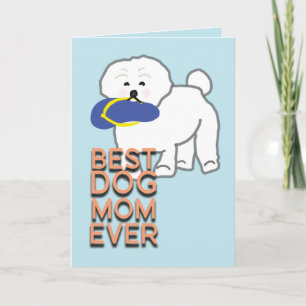 Die beste Mama für Hunde je Hand Illustrierter Mut Karte