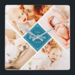 Die beste Mama für moderne, maßgeschneiderte Fotos Quadratische Wanduhr<br><div class="desc">Dieses einfache und moderne Design besteht aus Serifentypografie und fügen ein individuelles Foto.Happy Mother's Day Typografie umgeben von vier Fotos Ihrer Mutter,  Mutter,  Mama,  Mutter etc. Dies ist ein perfektes Geschenk für Ihre Mama am Muttertag!</div>