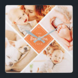 Die beste Mama für moderne, maßgeschneiderte Fotos Quadratische Wanduhr<br><div class="desc">Dieses einfache und moderne Design besteht aus Serifentypografie und fügen ein individuelles Foto.Happy Mother's Day Typografie umgeben von vier Fotos Ihrer Mutter,  Mutter,  Mama,  Mutter etc. Dies ist ein perfektes Geschenk für Ihre Mama am Muttertag!</div>