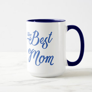 Die beste Mama für modernes Design mit blauen Text Tasse
