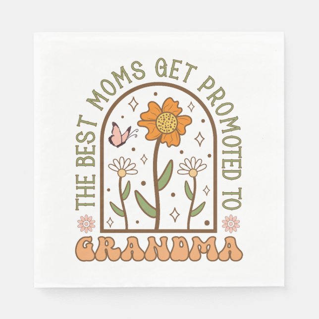 Die beste Mama für Oma Serviette (Vorderseite)