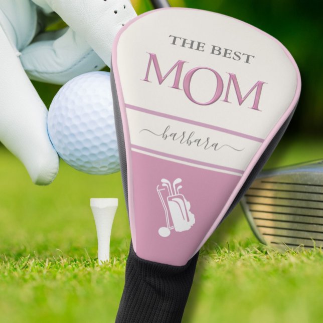 Die beste Mama für stilvolle Pink Lavendel Letteri Golf Headcover (Von Creator hochgeladen)