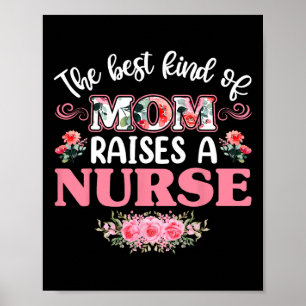 Die beste Mama hebt ein Shirt der Krankenschwester Poster