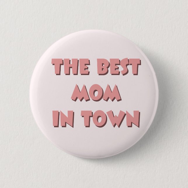 Die beste Mama im Stadtknopf Button (Vorderseite)