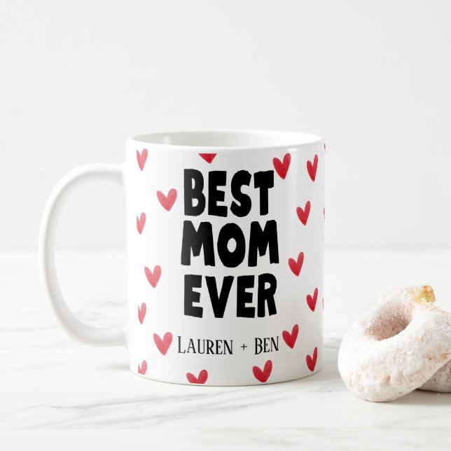Die beste Mama je Kind heißt Muttertag Kaffeetasse (Mit Donut)