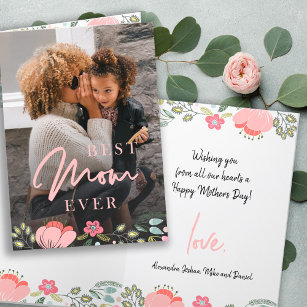 Die beste Mama je personalisiert Foto Mütter Tag Feiertagskarte