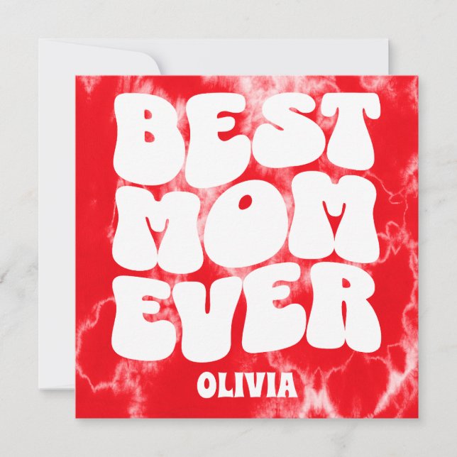 Die beste Mama je Rote Gefärbte Krawatte Muttertag (Vorderseite)
