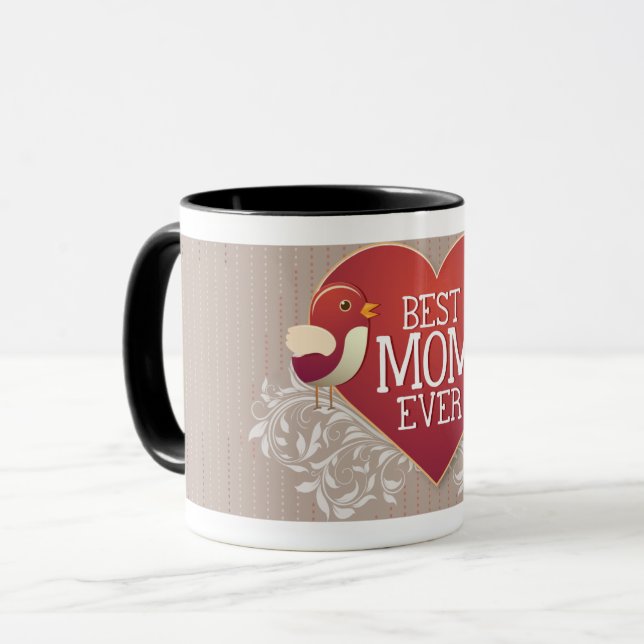 Die beste Mama je Tasse für den Muttertag (Vorderseite Links)