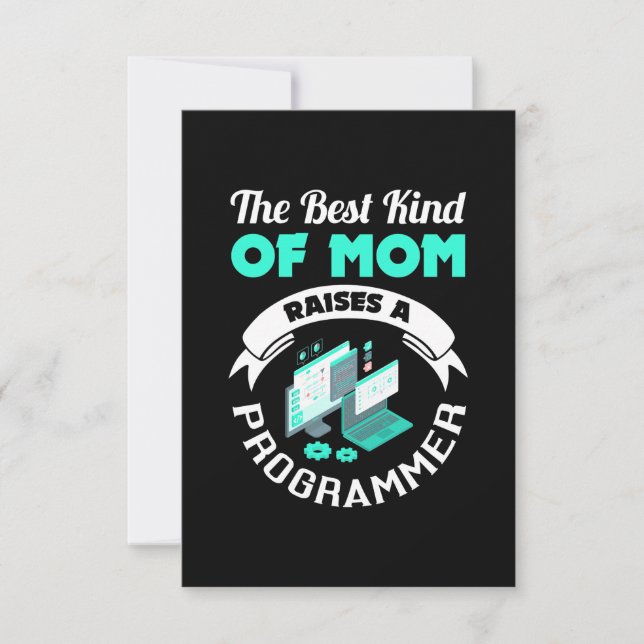 Die beste Mama löst einen Programmierer aus RSVP Karte (Vorderseite)
