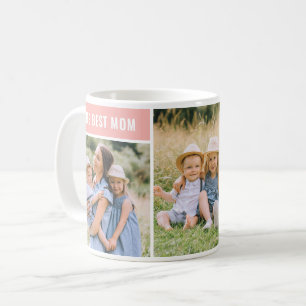 Die beste Mama rosa Fotocollage Kaffeetasse