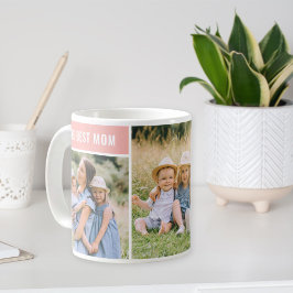 Die beste Mama Rosa Mütter Tag FotoCollage Kaffeetasse