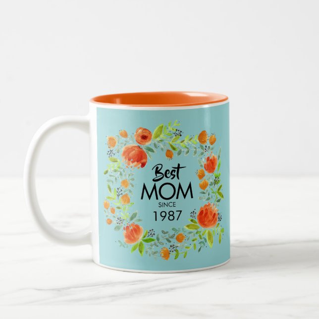 Die beste Mama seit der Tasse des Blumenkaffees (Links)