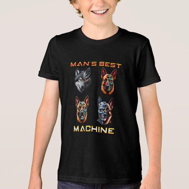 Die beste Maschine des Menschen Tri-Blend Shirt (Vorderseite)