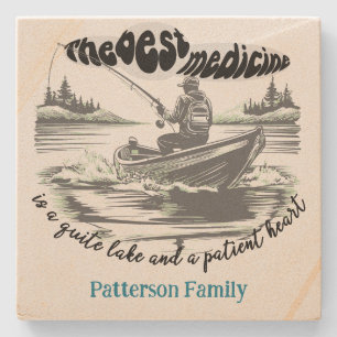 Die beste Medizin, Quiet Lake Fischen Steinuntersetzer