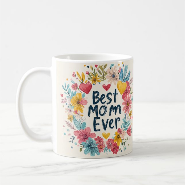 Die beste Mutter aller Blume am Tag Kaffeetasse (Links)