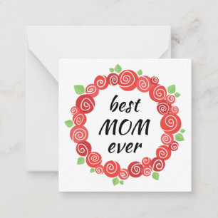 Die beste Mutter aller rote Rosen am Tag der Mutte Mitteilungskarte