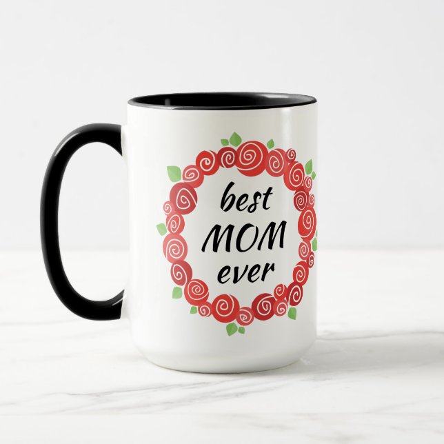 Die beste Mutter aller rote Rosen hat niedliche Bl Tasse (Links)