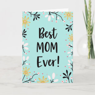 Die beste Mutter aller Zeiten Blumenmuster Karte
