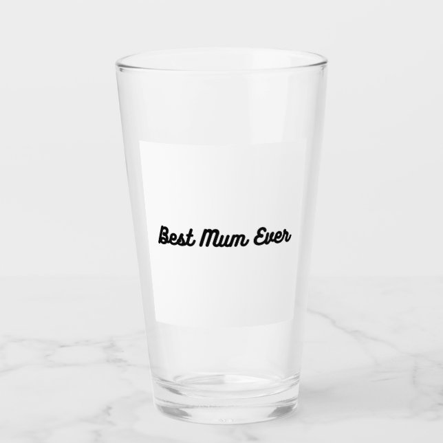 Die beste Mutter aller Zeiten eine Glastasse Glas (Vorderseite)