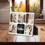 Die beste Mütter der Welt 5-FotoCollage Fotoplatte<br><div class="desc">Erstellen Sie Ihr eigenes 5 Foto Display für Mama an diesem Muttertag! Das Design umfasst eine Collage aus Fotos, die aus 5 Bildern mit quadratischem Hintergrund und einem schwarzen Block besteht, der mit dem Text 'The World's Best Mother', einer niedlichen kleinen Nachricht, einem weißen Herz und Namen/s in eine beliebige...</div>