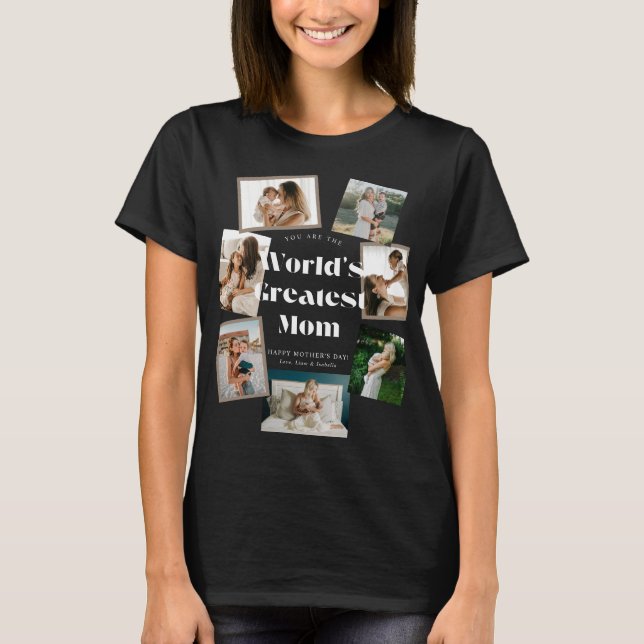 Die beste Mutter der Welt 7 Foto-Collage T-Shirt (Vorderseite)