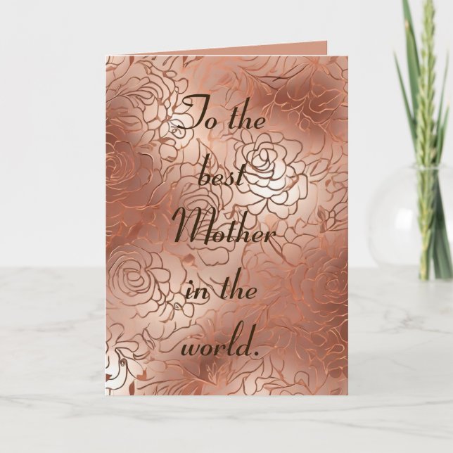 Die beste Mutter der Welt Feiertagskarte (Vorderseite)