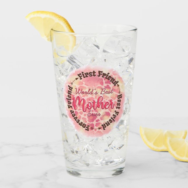 Die beste Mutter der Welt je Erster Freund Der bes Glas (Vorderseite Ice)
