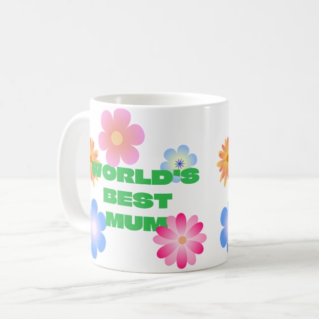 Die beste Mutter der Welt Kaffeetasse (Vorderseite Links)