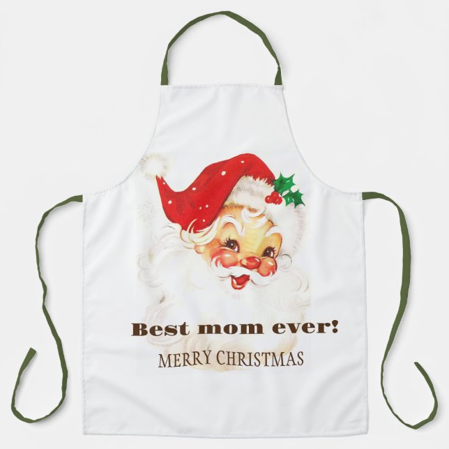 Die beste Mutter der Welt, Retro Santa Claus Schürze (Vorderseite)