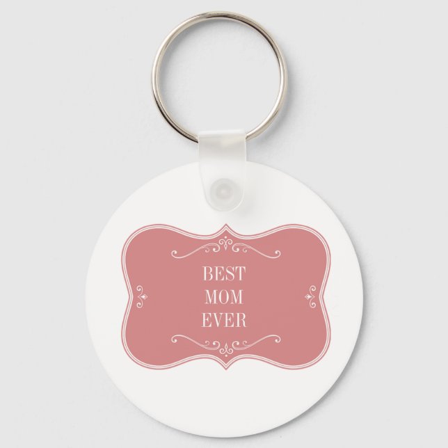 Die beste Mutter der Welt, rosa Rahmen Schlüsselanhänger (Vorderseite)