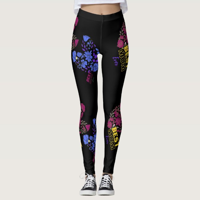 Die beste Mutter, die je schwarz Liebe hat Leggings (Vorderseite)