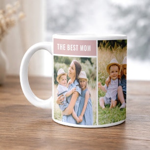 Die beste Mutter Dusty Rose Foto-Collage Kaffeetasse