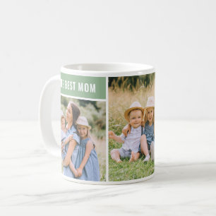 Die beste Mutter grüne Fotocollage Kaffeetasse