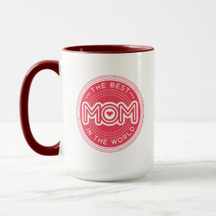 Die beste Mutter Magenta Pink Moderne Typografie Tasse