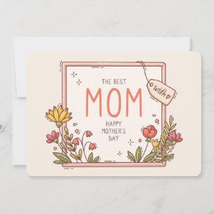 Die beste Mutter Muttertag Grußkarte Feiertagskarte