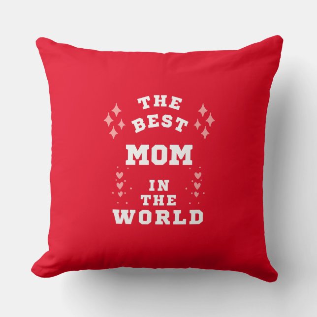 die beste Mutter Throw Pillow Kissen (Vorderseite)