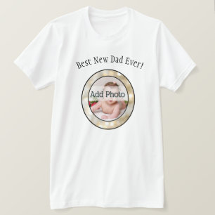 Die beste neue Vater-Familie Foto Rahmen T-Shirt