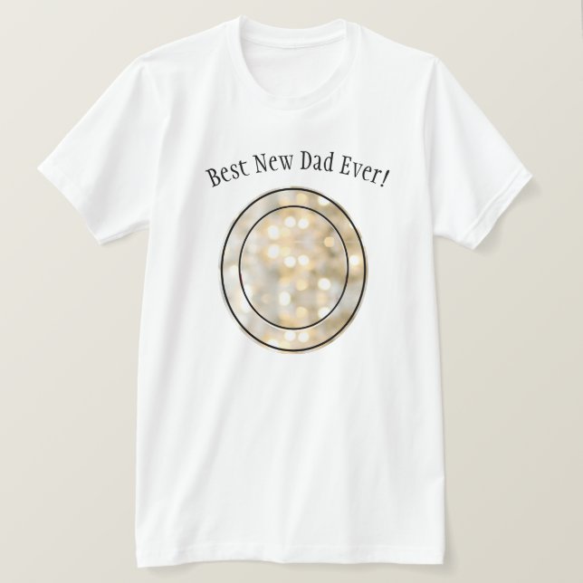 Die beste neue Vater-Familie Foto Rahmen T-Shirt (Design vorne)
