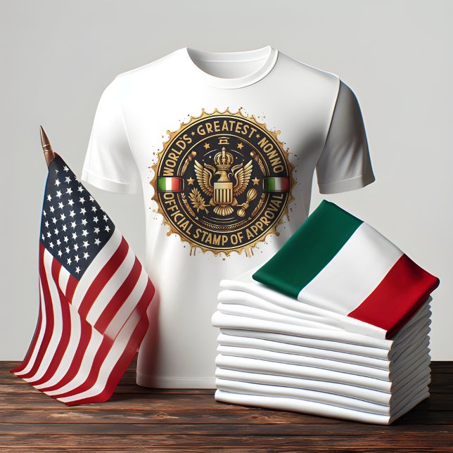 Die Beste, nicht-Offizielle Briefmarke der Welt T-Shirt (World’s Greatest Nonno Official Stamp of Approval T-Shirt )