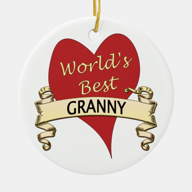 Die beste Oma der Welt Keramik Ornament (Vorne)