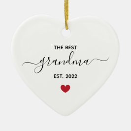 Die beste Oma "est year" Keramik Ornament