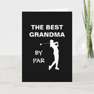 Die beste Oma Par Golf Oma Gram Golfer Pun Karte