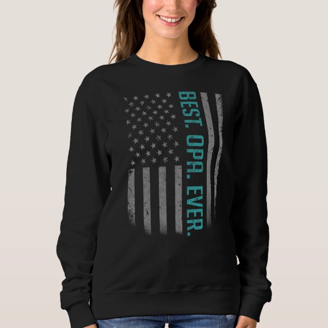 Die beste Opa-Fahne aller amerikanischen Vater für Sweatshirt (Vorderseite)